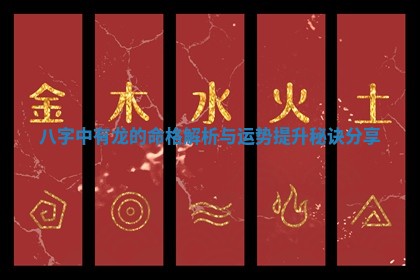 八字中有龙的命格解 📷 析与运 🈯 势提升秘诀分享