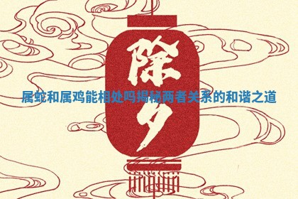 属蛇 🧑 和属鸡能相处吗揭秘两者关系的和 🚏 谐之道