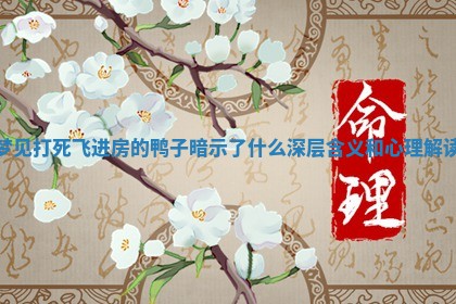 梦见打死飞进房的鸭子暗示了什么深 🏼 层含义和心 🌅 理解读
