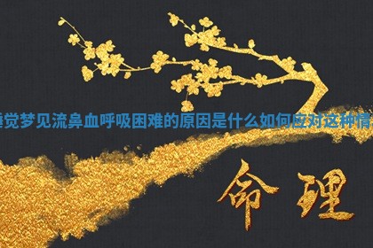 睡觉梦见流鼻血呼吸困难的原因是 🚭 什么如何应对这 🌆 种情况